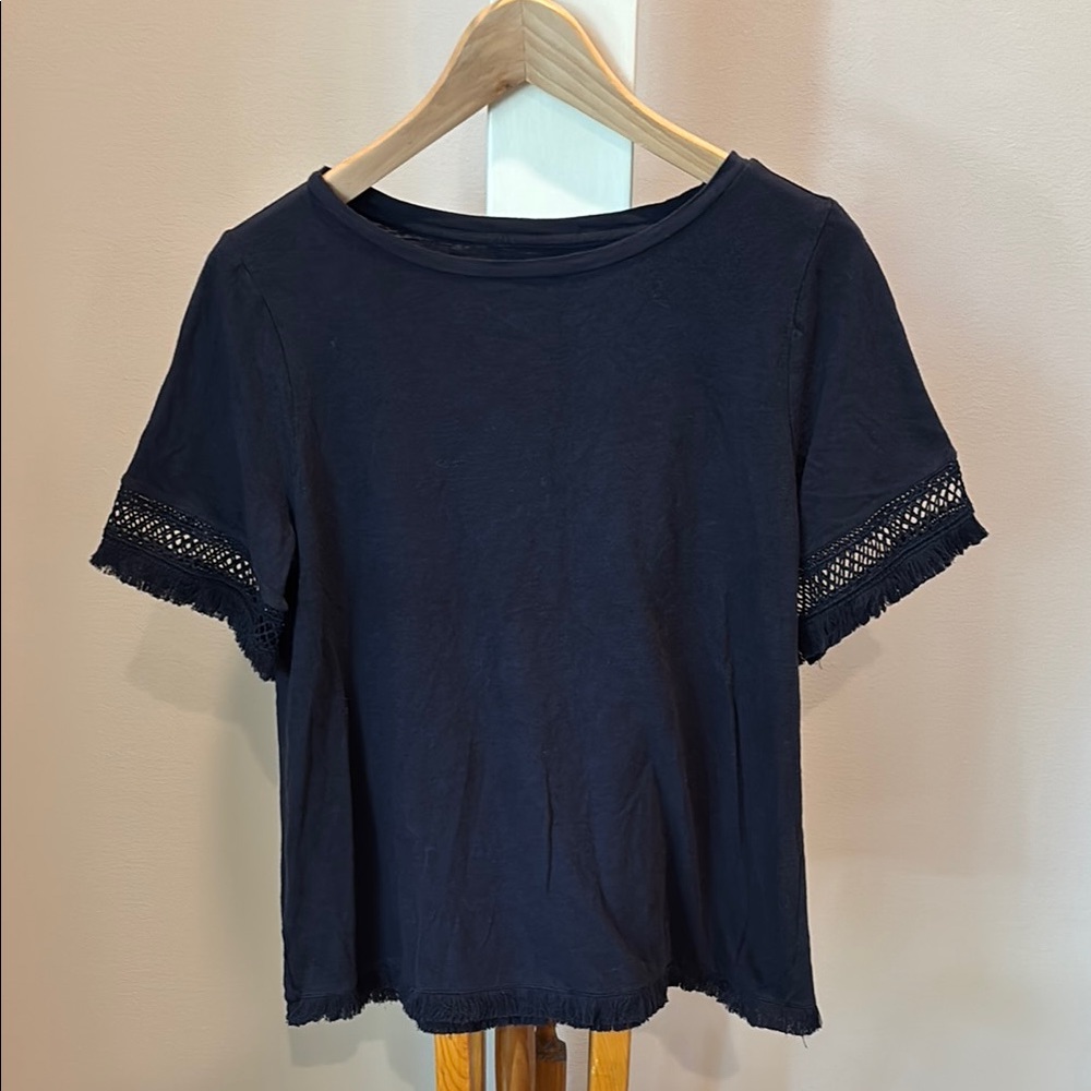 LOFT Blue Boxy Short Sleeve T-Shirt